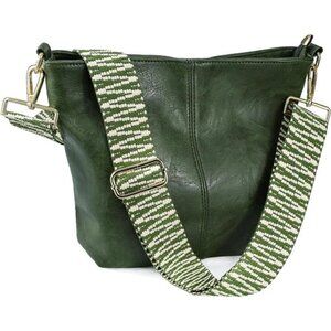Hobo Bags Vegan Leather Crossbody Bag Guitar Strap Shoulder Purses with Zipper